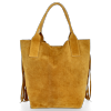 Dámská kabelka shopper bag Vittoria Gotti hořčicová VPOS9